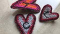 Machine Embroidered Brooches