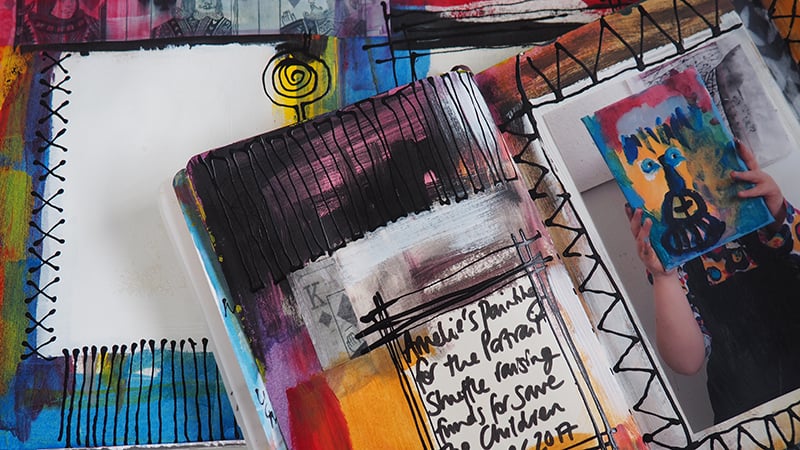 Mixed Media Art Journal Pages