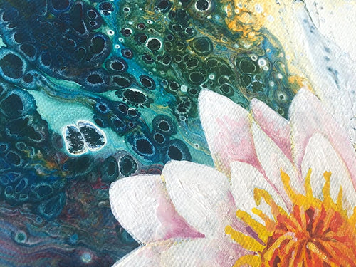 Acrylic Painting on Poured Backgrounds