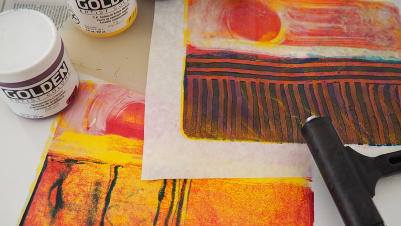 Veggie-jelli Monoprints