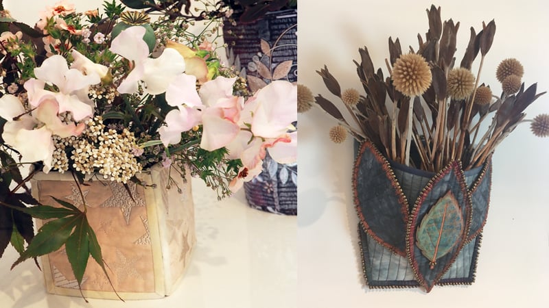 Quilted Vases and Wall Pockets