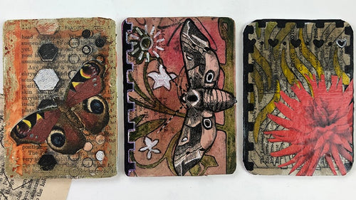 ATCs Rubbing and Collage