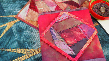 Embroidered Crazy Bookwrap