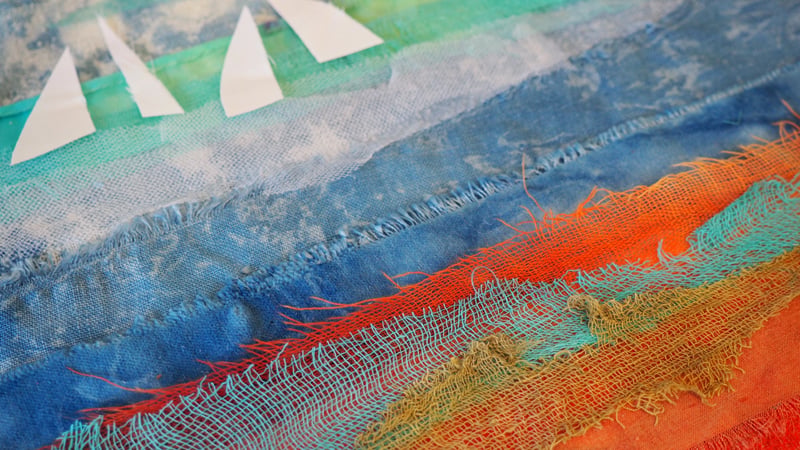 Fabric Collage Seascape