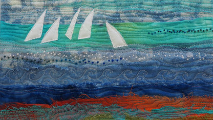 Fabric Collage Seascape