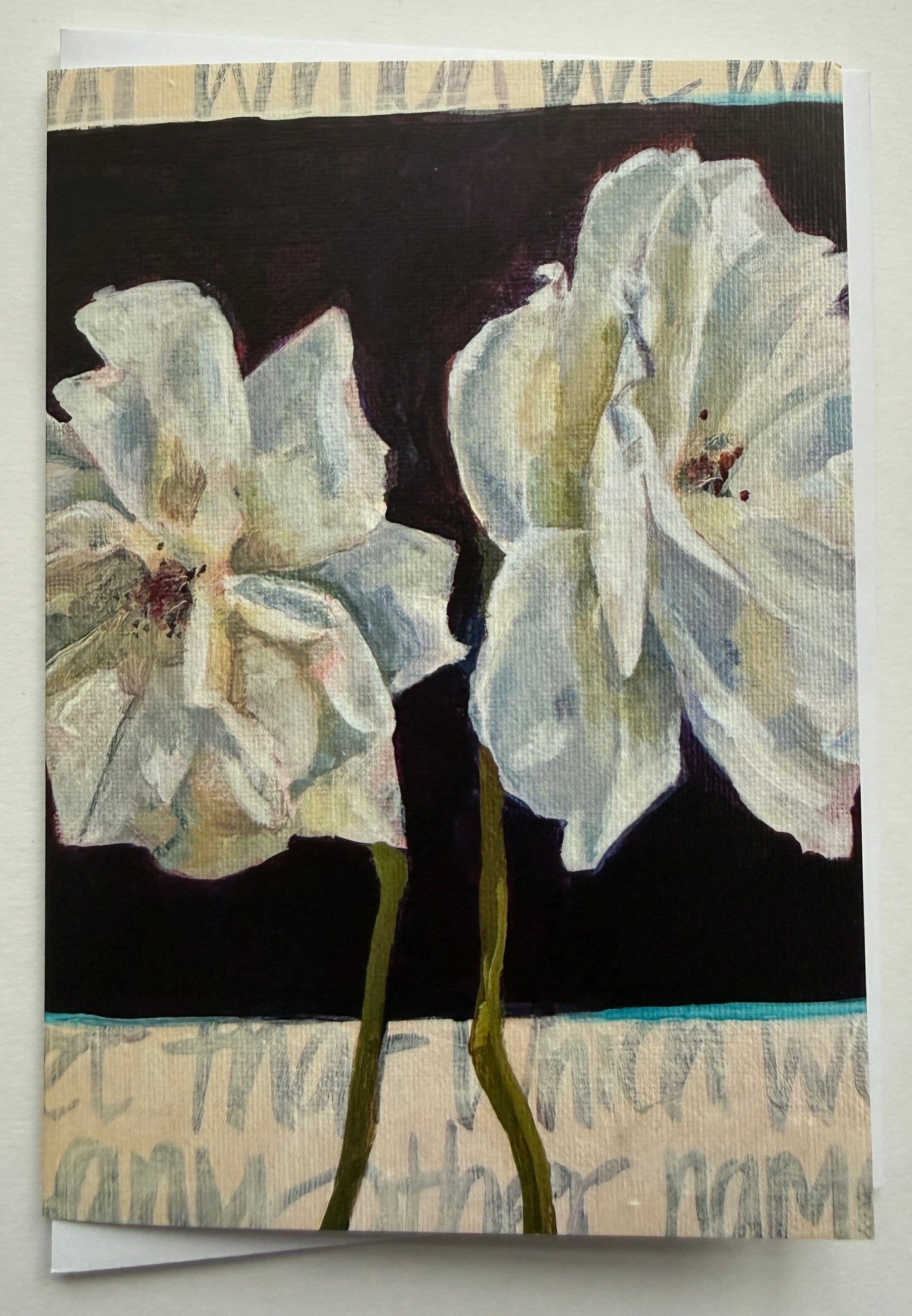 Greeting Card - White Roses