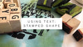 Using Text: Stamped Shape