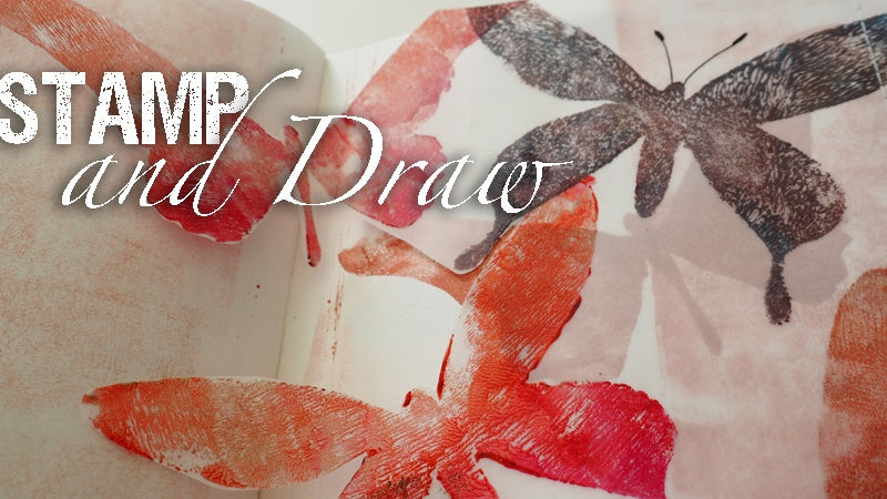 Stamp and Draw on Paper and Fabric