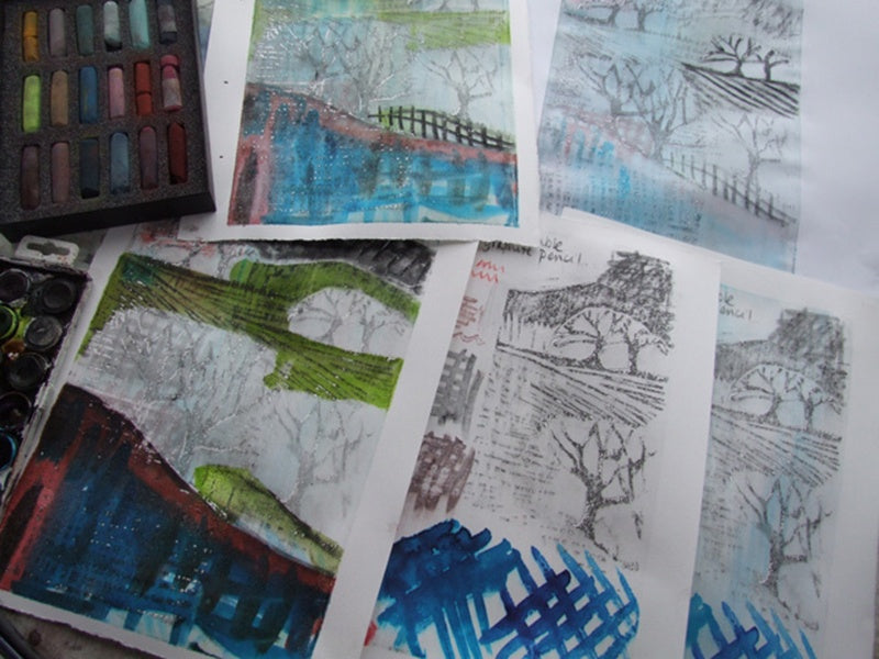 Screenprinted Drawings on Paper