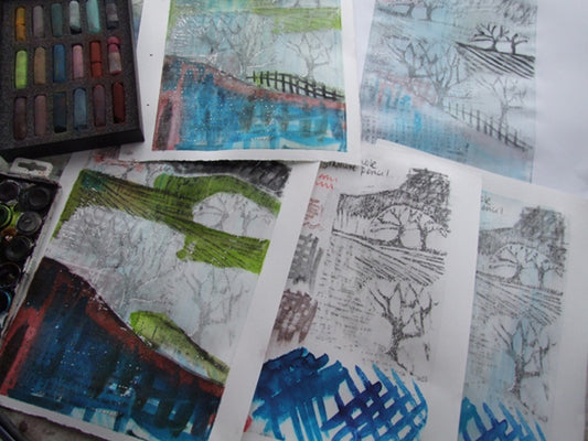 Screenprinted Drawings on Paper