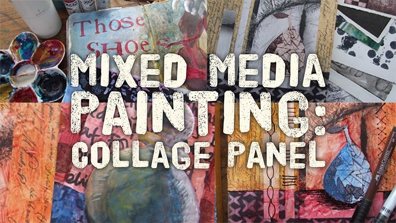 Mixed Media Painting: Collage Panel