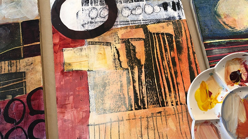 Monoprint and Painting