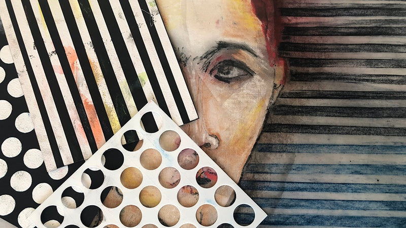 Inktense Rubbings: Background Pattern