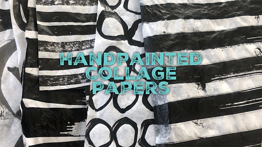 Handpainted collage Papers