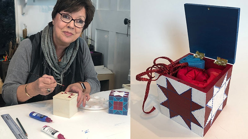Patchwork Painted Gift Box