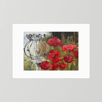 Skeleton Pyrrole Poppies Print