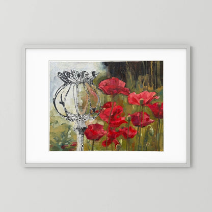 Skeleton Pyrrole Poppies Print