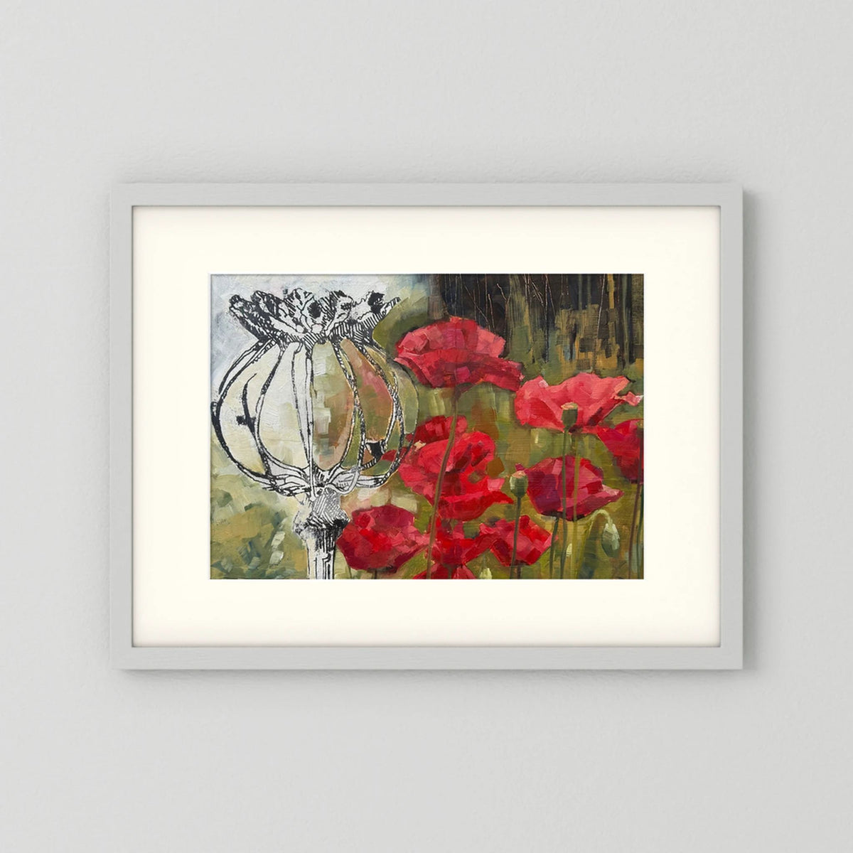 Skeleton Pyrrole Poppies Print