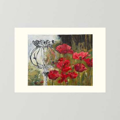 Skeleton Pyrrole Poppies Print