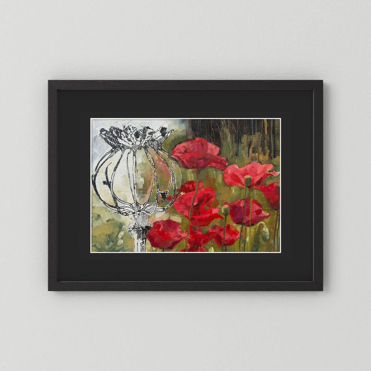 Skeleton Pyrrole Poppies Print