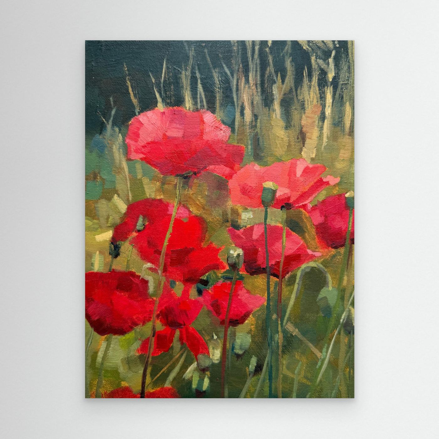Pyrrole Poppies Canvas Print