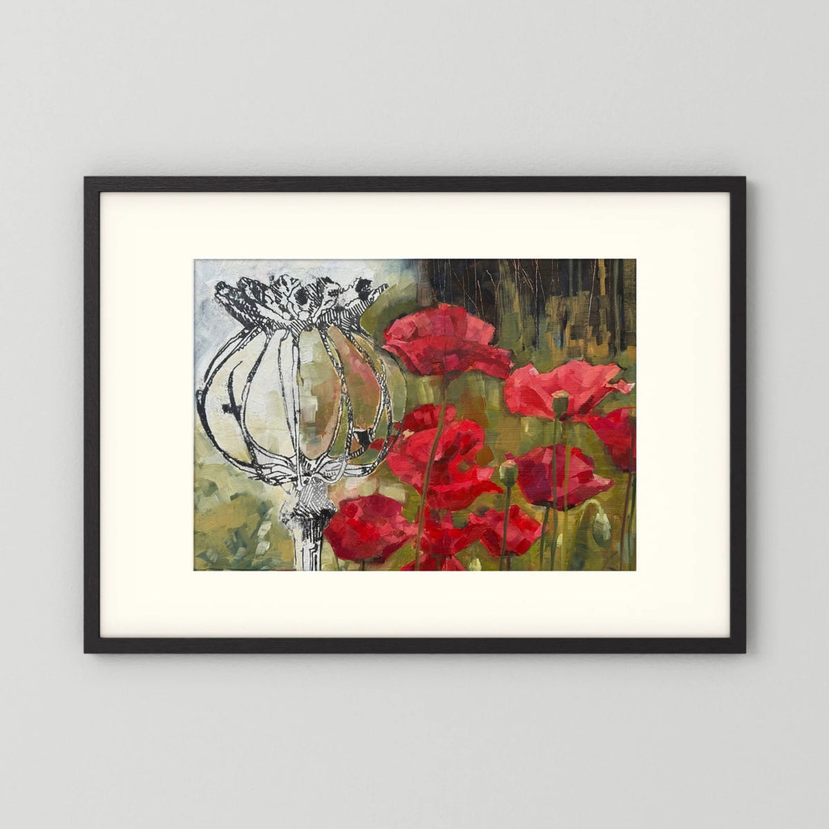 Skeleton Pyrrole Poppies Print