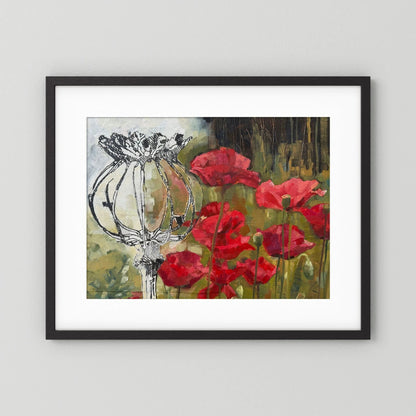 Skeleton Pyrrole Poppies Print