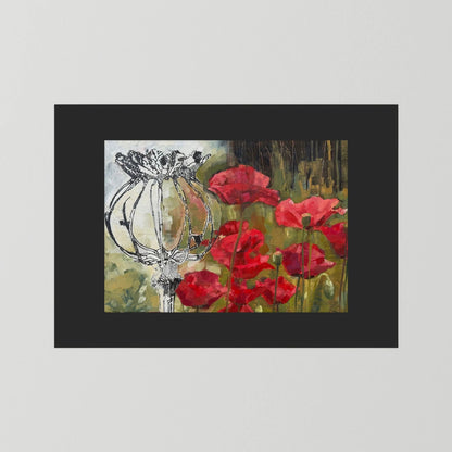 Skeleton Pyrrole Poppies Print