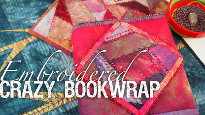 Embroidered Crazy Bookwrap